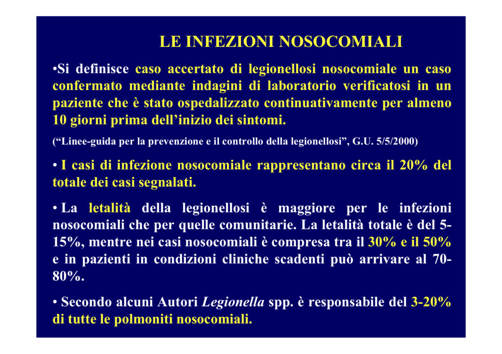 Le infezioni nosocomiali